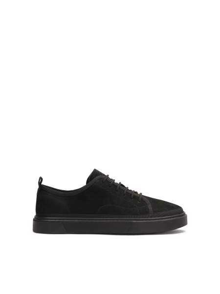 Lace-up black nubuck sneakers SILVAN