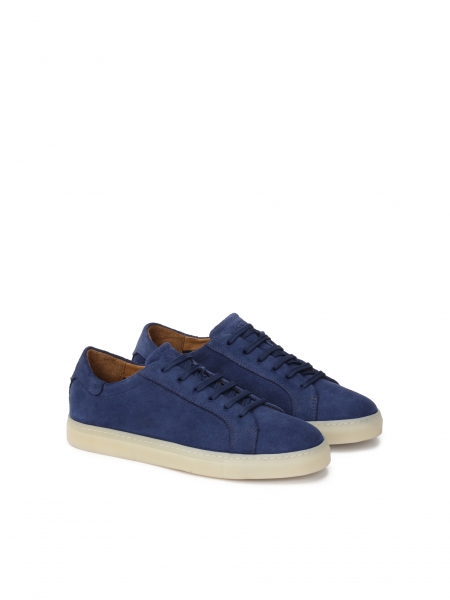 Navy blue suede leather sneakers CASPEROS