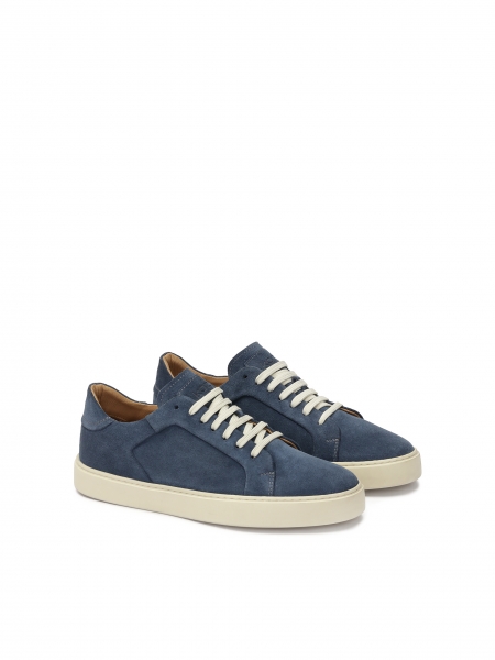 Navy blue sneakers on a white sole  DESSOUBRE 