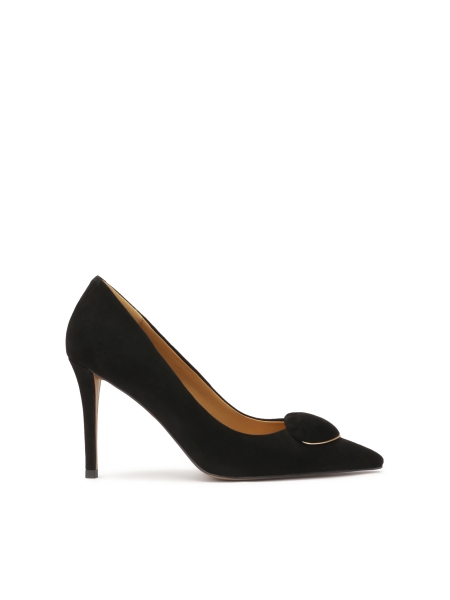 Black suede pumps with embellishment HONORIA
