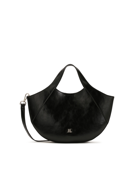Rounded leather hobo bag KS MELISE