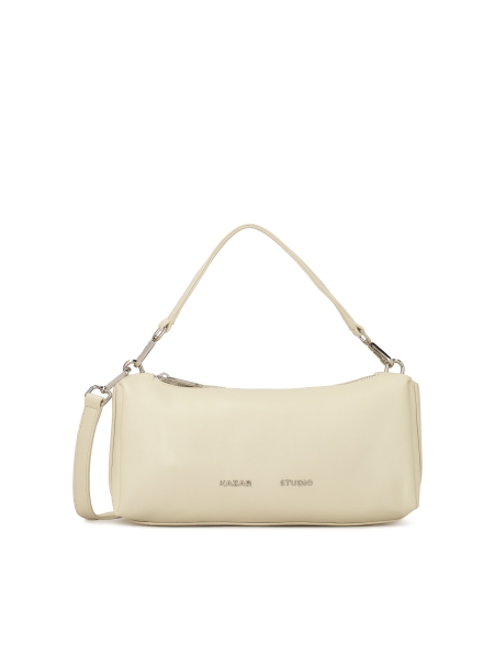 Elongated leather handbag with detachable straps KS VIV