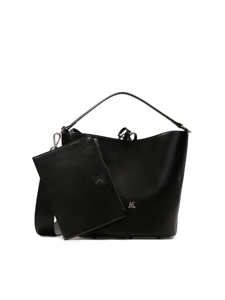 Black handbag with hand grip KS GLORIA 
