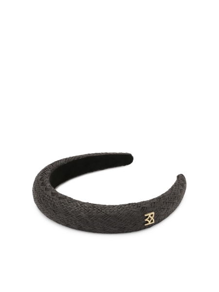 Black straw hairband MELIKA