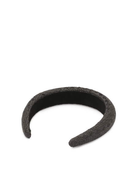 Black straw hairband MELIKA