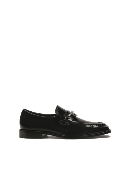 Black loafers with jewelry embellishment KS GASTON