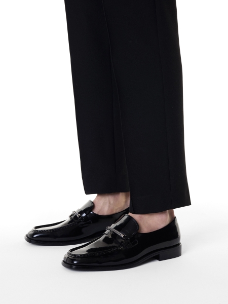 Black loafers with jewelry embellishment KS GASTON