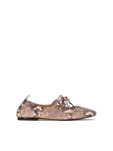 Embossed leather double bond ballerinas KS AVRIL