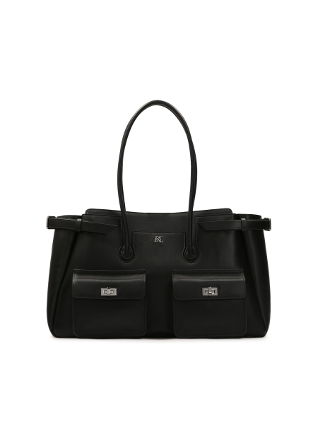 Black shoulder bag with long handles  KS MALESE