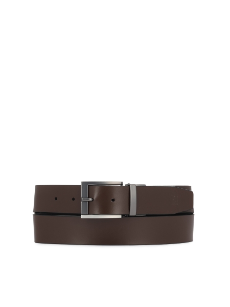 Classic leather double-sided belt SYLVESTROS