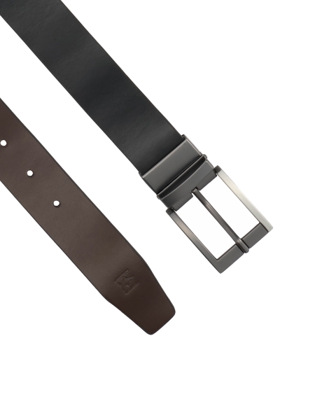 Classic leather double-sided belt SYLVESTROS