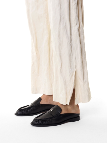 Black loafers style mules KS OLZA