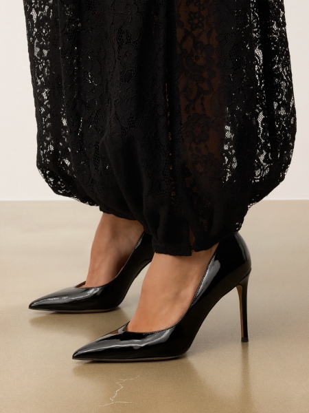 Black patent leather pumps MIDELLE