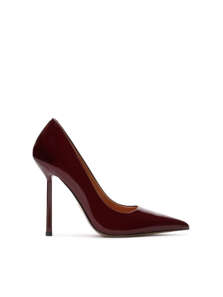 Maroon patent leather pumps EVELISSE