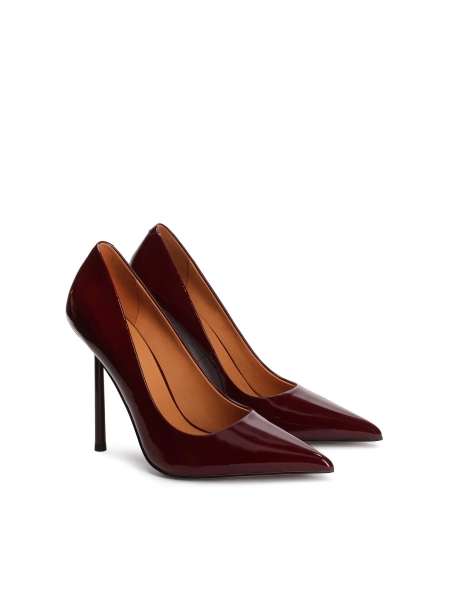 Maroon patent leather pumps EVELISSE