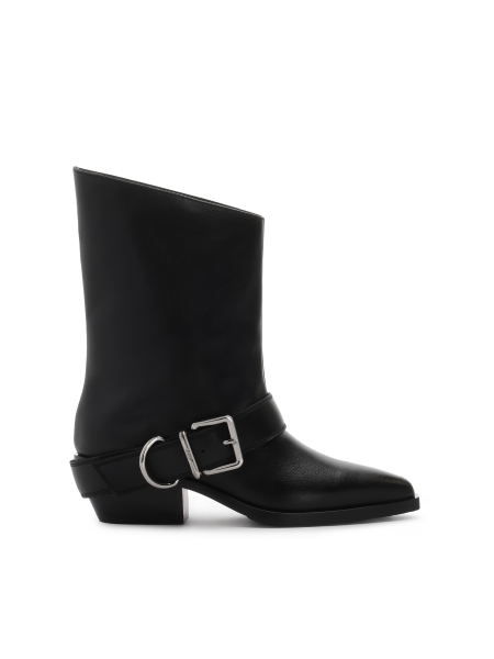 Leather boots in cowboy style ZARILEA