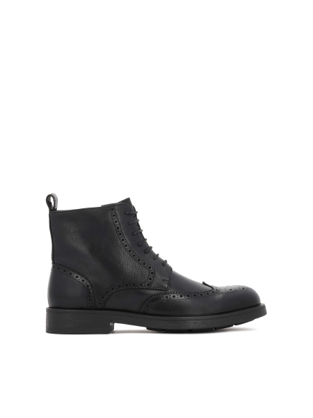 Men's leather boots with openwork decoration QUANTOS