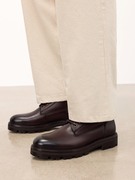 Brown boots on trep sole REMIGGIOS