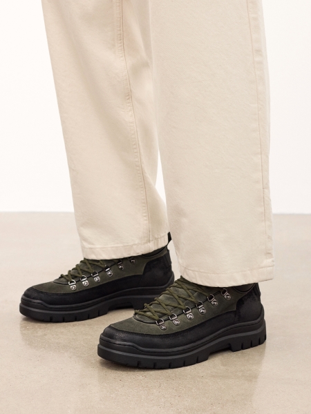 Two-tone suede boots TADEUSS