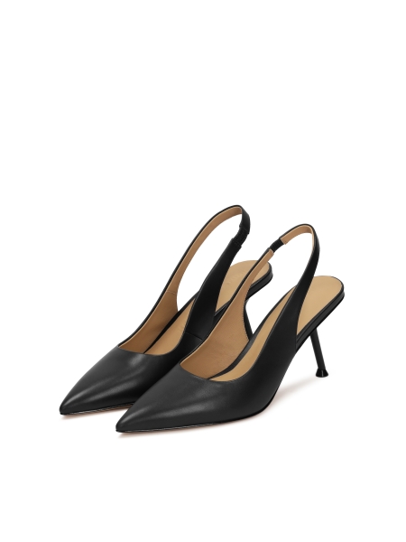 Black pumps with curved stiletto heel KS ELYSIE