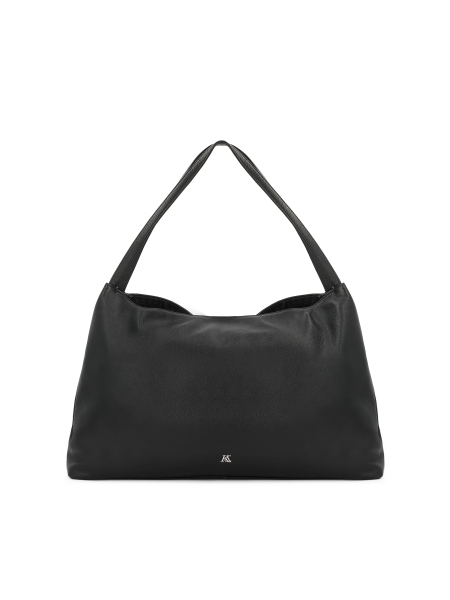 Black trapeze handbag with shoulder strap KS LIVJA