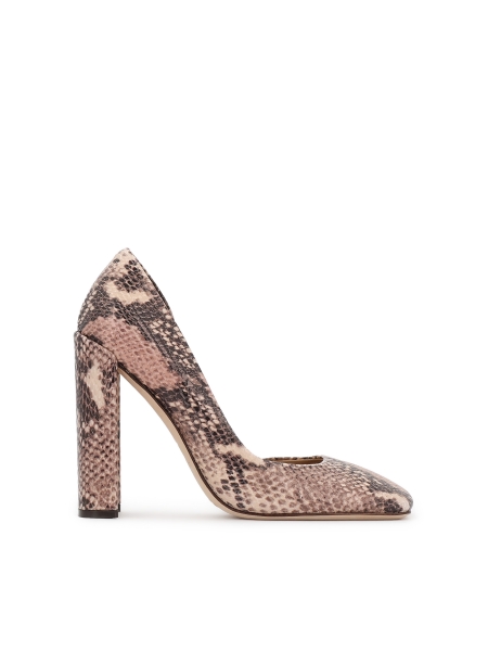 Animal motif embossed leather pumps KS SELAME