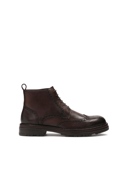 Brown leather boots with ornamentation PAVELLI