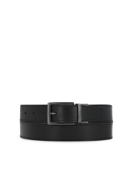 Double-sided men's natural leather belt KASPEROS