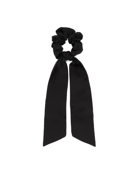 Black srunchie rubber band with ribbons MIRIELA