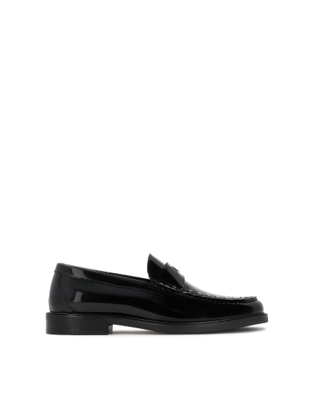 Black men's patent leather loafers KS MAACURY