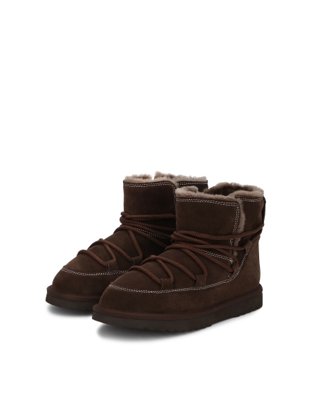 Brown snow boots insulated with sheep's wool KS NOE