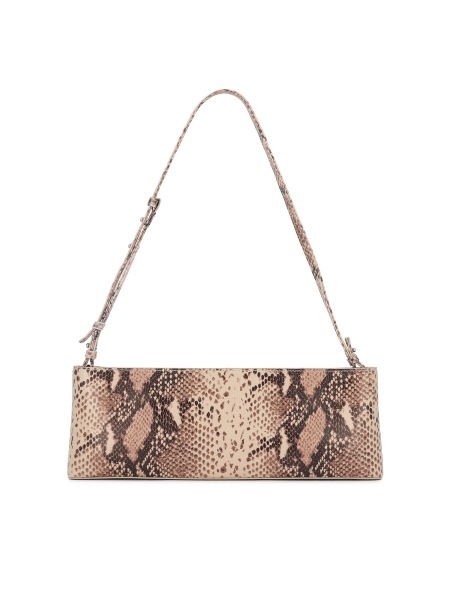 Snakeskin pattern embossed leather handbag KS LINDE