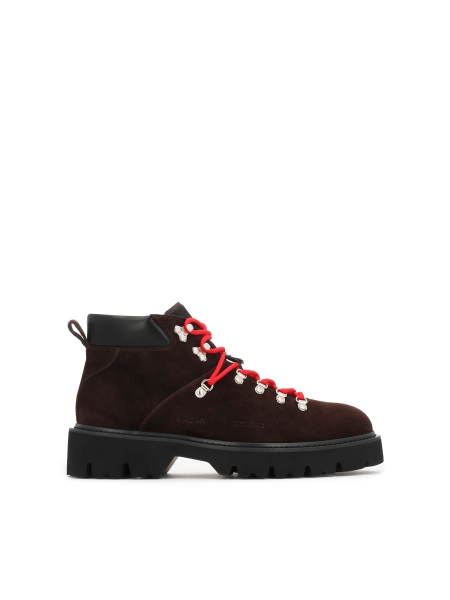 Men's boots with contrast lacing and solid sole KS ELIOTT