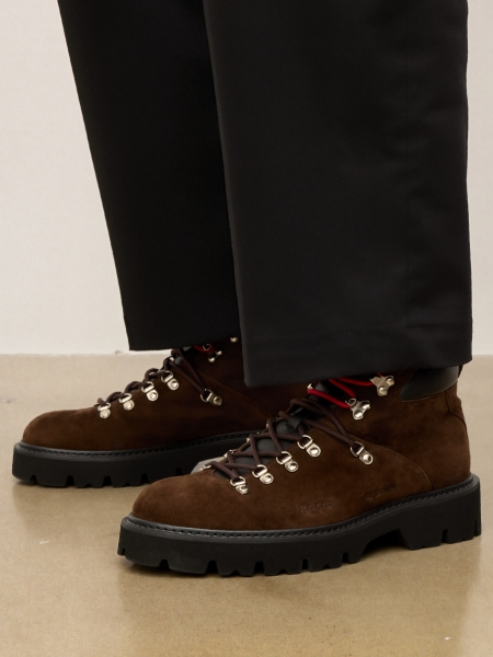 Brown boots with trekking lacing KS ELIOTT