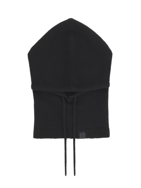 Black cashmere balaclava chimney sweater RANDI