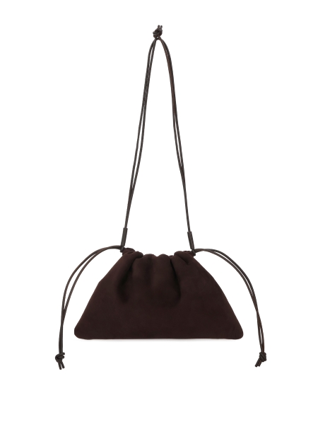 Dark brown soft suede bag KS LIVIEN
