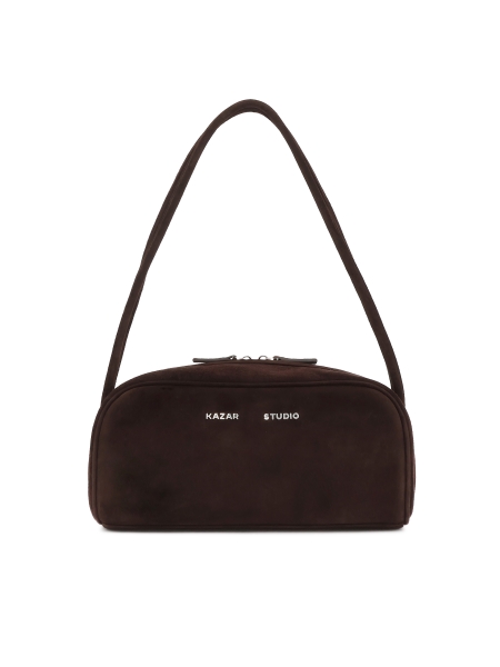 Brown suede shoulder bag KS ALVESSA