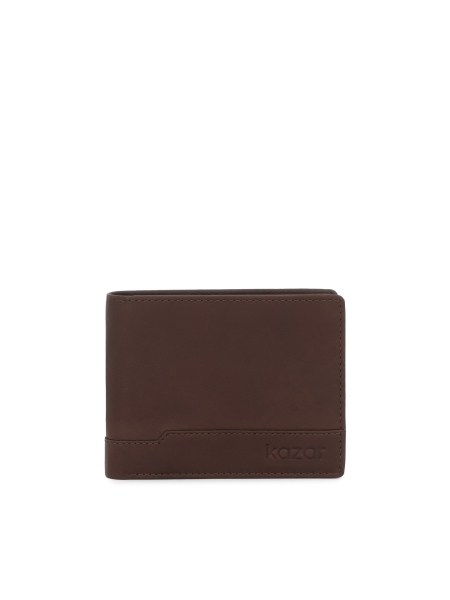 Brown leather wallet  AARON