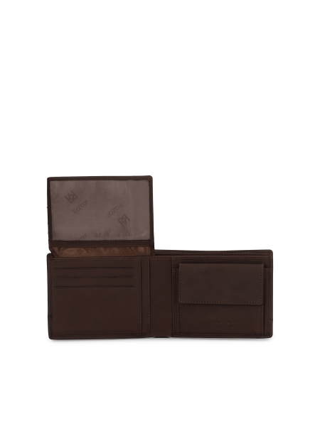 Brown leather wallet  AARON
