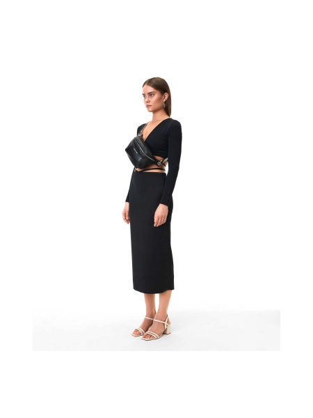 Ladies’ black belt bag KS NOEL