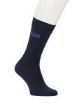 Long navy blue socks with bamboo viscose PALLAS