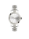 Silver minimalist women's watch LUXE TOUCH