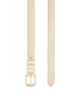 Slim leather belt in cream color VITRA