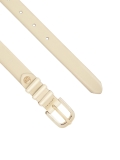 Slim leather belt in cream color VITRA