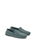 Men's light blue moccasins NICO