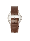Minimalist watch with brown strap HERITAGE ELEGANCE