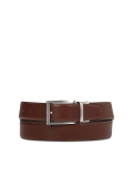 Men’s brown and navy blue reversible belt TIGAR