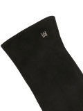 Black suede gloves with delicate logos FRIO