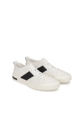 Men’s off-white sneakers with black inserts AMBERT