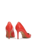 Red grain leather stilettos NEW PARIS